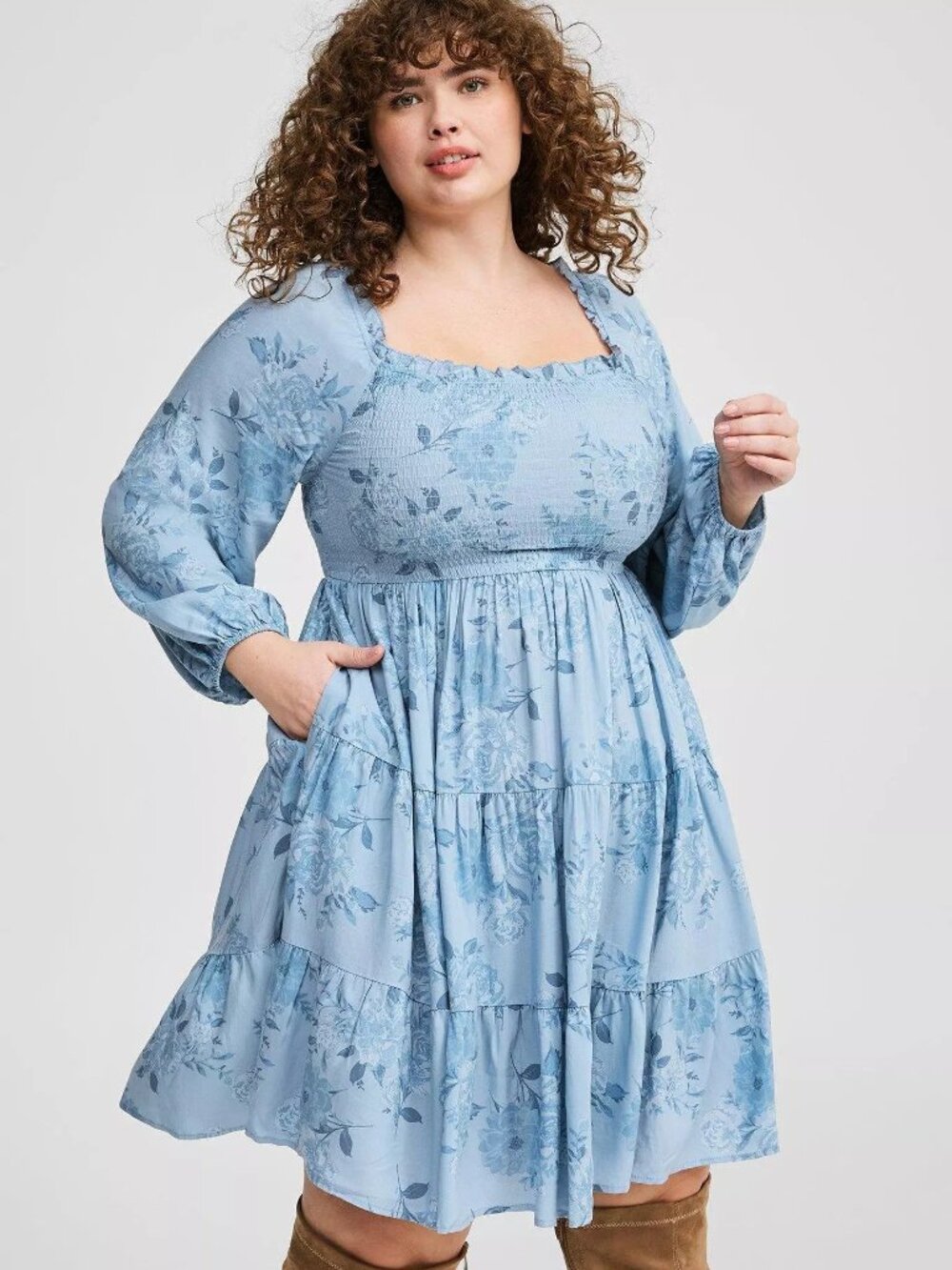 TORRID Smocked Bodice Mini Dress